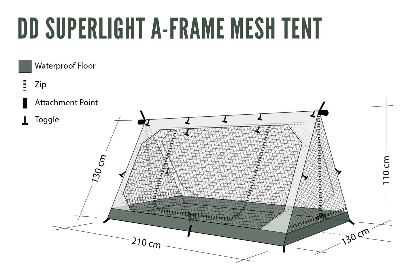 DD Hammocks Superlight A Frame Mesh Tält