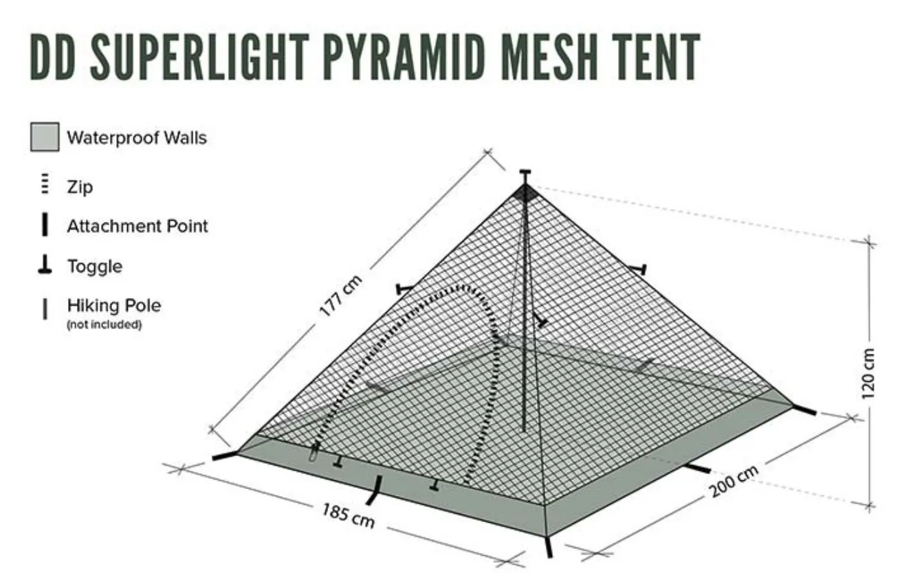 DD Hammocks Superlight Mesh Pyramidtält DD Hammocks Superlight Mesh Pyramidtält