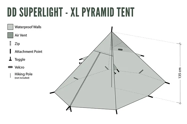 DD Hammocks SuperLight XL Pyramidtält DD Hammocks SuperLight XL Pyramidtält