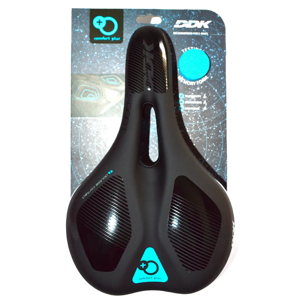 DDK Comfort+ Trekking/e-bikes Cykelsadel, Black, 172mm DDK Comfort+ Trekking/e-bikes Cykelsadel, Black, 172mm