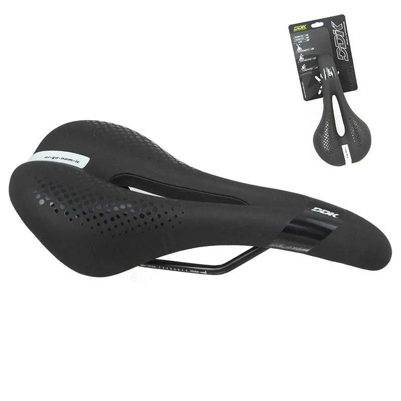 DDK Racing Ergonomic Flow Memory Foam Cykelsadel, Black, 144mm DDK Racing Ergonomic Flow Memory Foam Cykelsadel, Black, 144mm