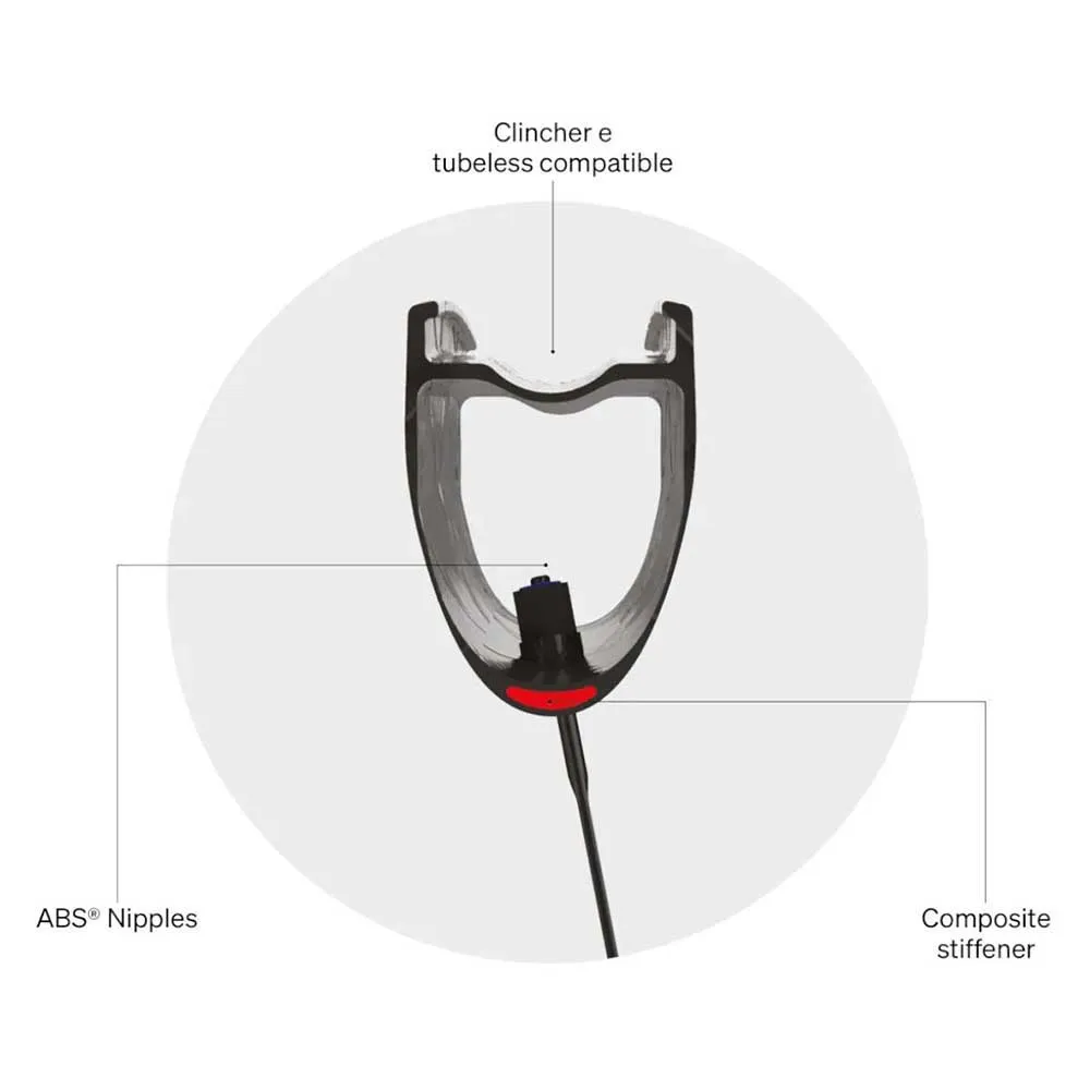 Deda Rs4 Cl Disc Tubeless Landsvägshjulset, Black, 12 x 100/12 x 142mm, Campagnolo N3W