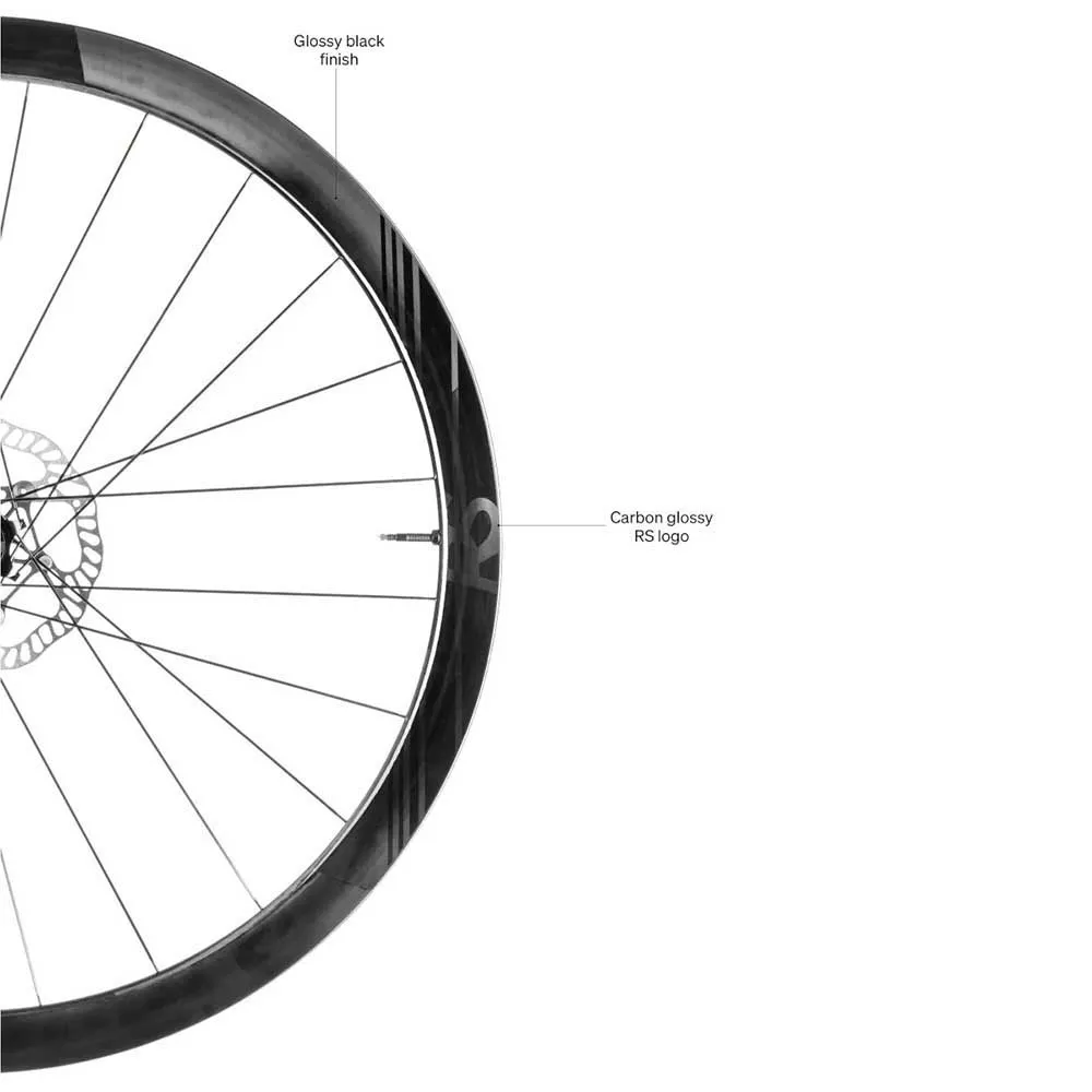 Deda Rs4 Cl Disc Tubeless Landsvägshjulset, Black, 12 x 100/12 x 142mm, Campagnolo N3W