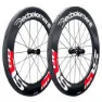 Deda Sl88 Carbon Disc Tubular Landsvägshjulset, Black / white, 12 x 100/12 x 142mm, Campagnolo