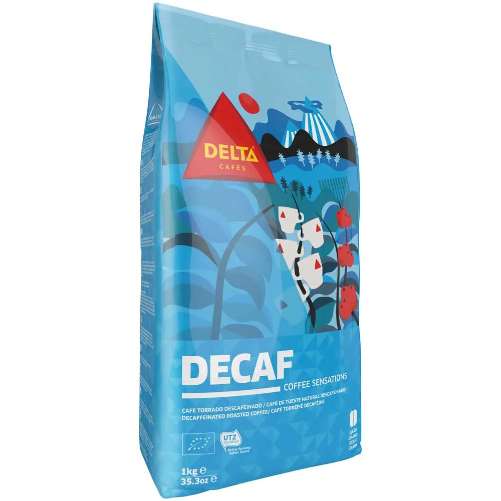 Delta Koffeinfria Utz+bio-kaffebönor 1kg, Brown, One Size