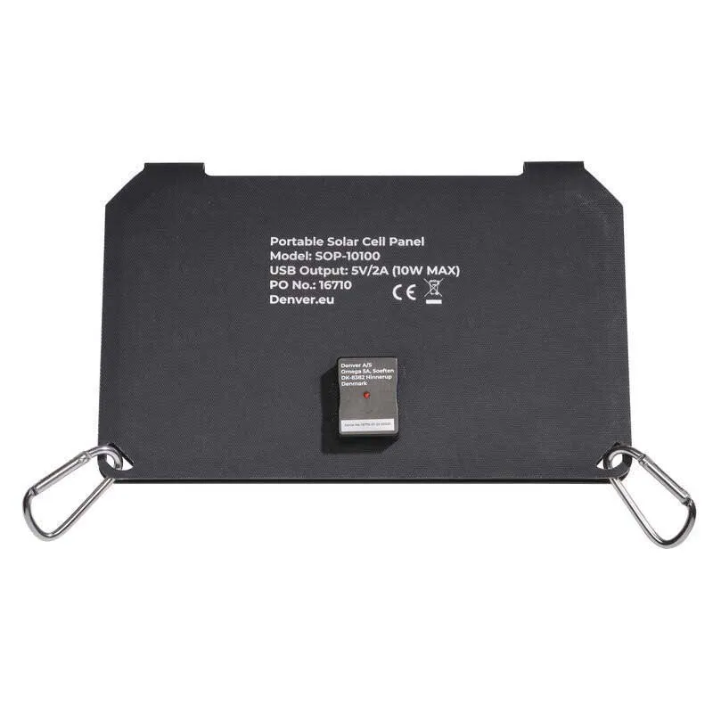 Denver Bärbar Solpanel Sop-10100, Black, One Size Denver Bärbar Solpanel Sop-10100, Black, One Size