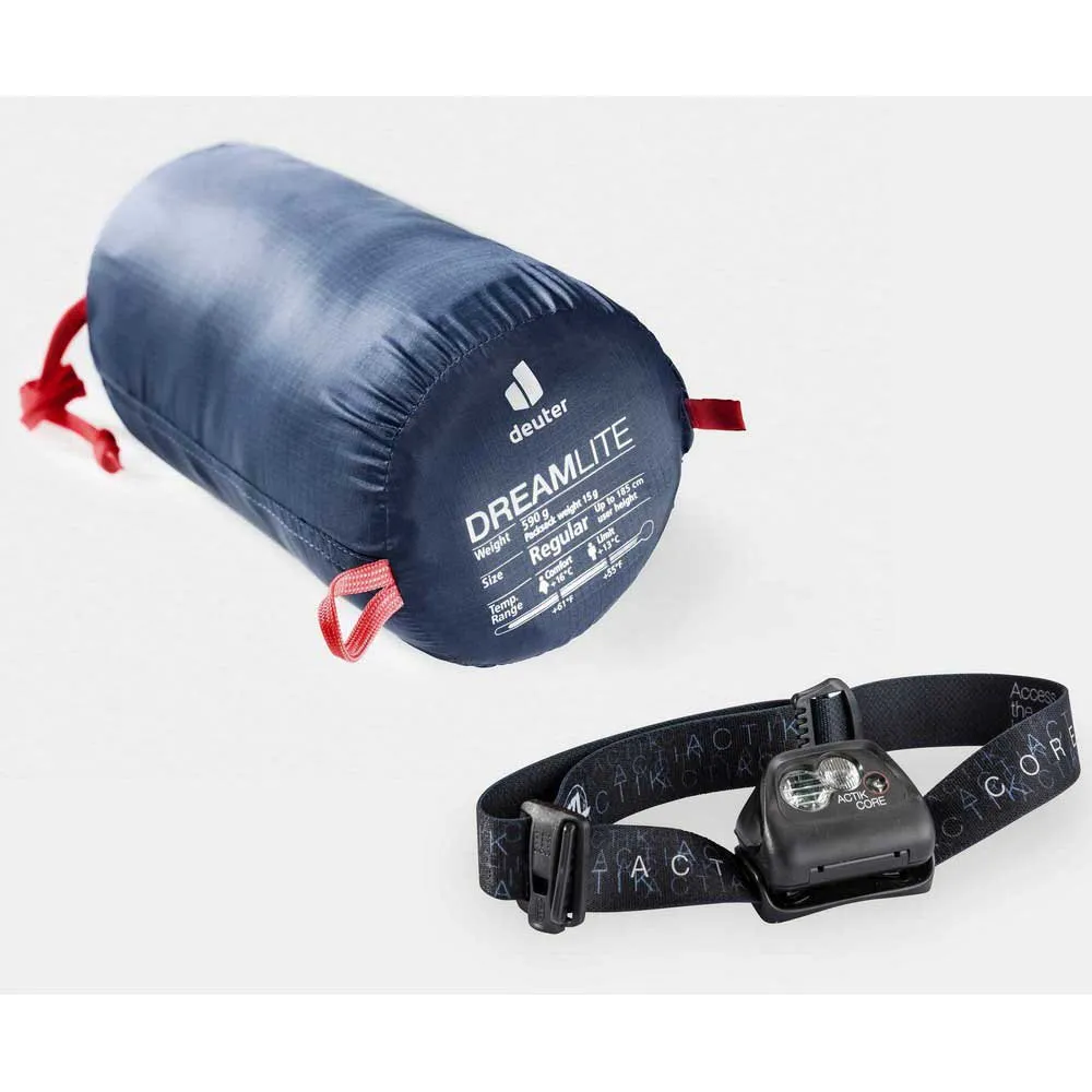 Deuter Dreamlite Sovsäck, Navy / cranberry, Left Zipper
