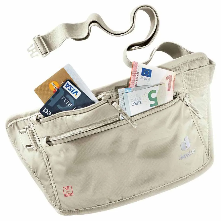 Deuter Security Money Belt Ii Rfid Block Plånbok, Sand, One Size Deuter Security Money Belt Ii Rfid Block Plånbok, Sand, One Size