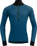 Devold Men's Wool Mesh 190 Zip Neck, Flood/Caviar