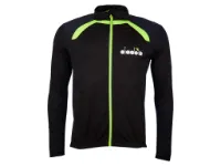 Diadora s långärmade cykeltröja svart/gul reflex Diadora s långärmade cykeltröja svart/gul reflex