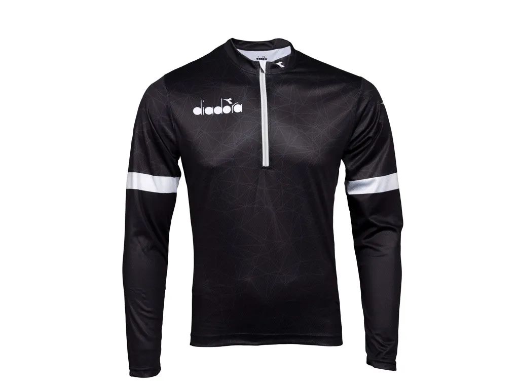 Diadora Valter cykeltröja långärmad svart/vit herr Diadora Valter cykeltröja långärmad svart/vit herr