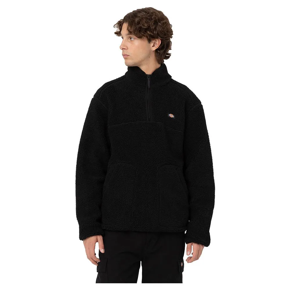 Dickies Mount Hope Fleece Med Halv Dragkedja, Black Dickies Mount Hope Fleece Med Halv Dragkedja, Black