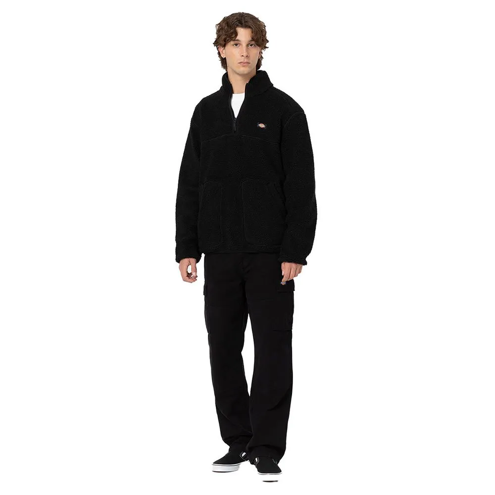 Dickies Mount Hope Fleece Med Halv Dragkedja, Black Dickies Mount Hope Fleece Med Halv Dragkedja, Black