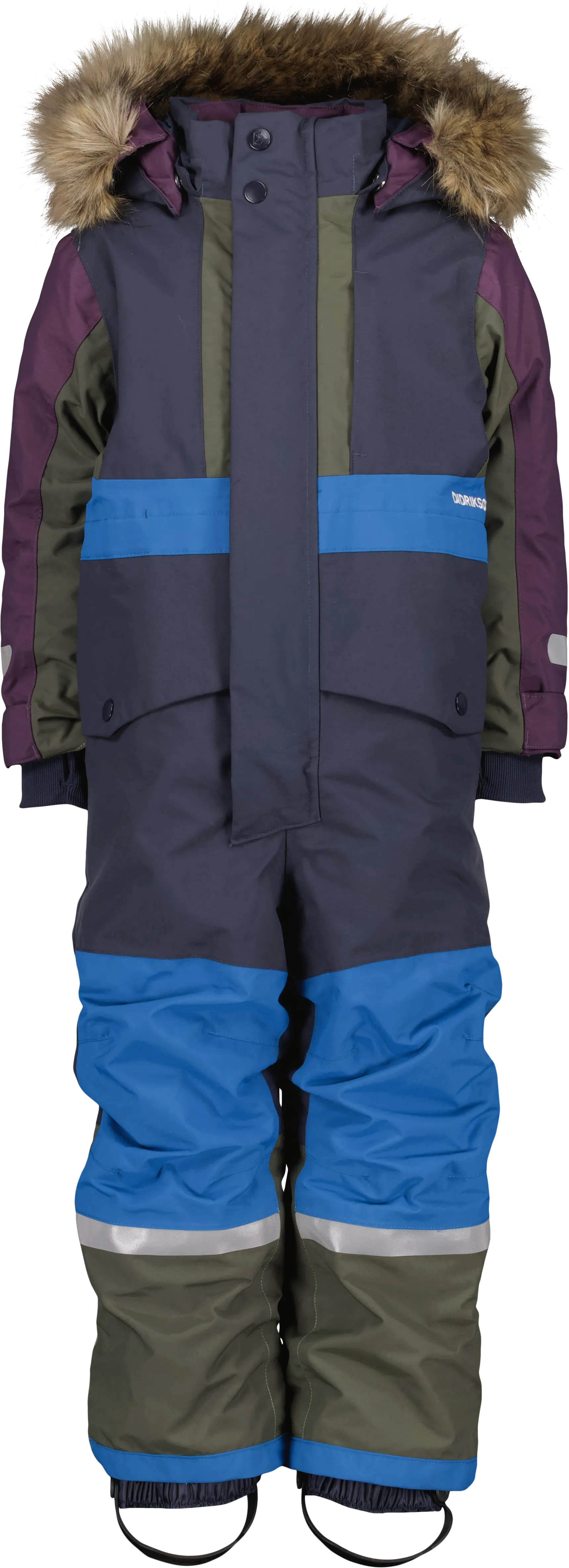 Didriksons Kids' Björnen Multi Coverall 2, Multi colour blue, 80 Didriksons Kids' Björnen Multi Coverall 2, Multi colour blue, 80