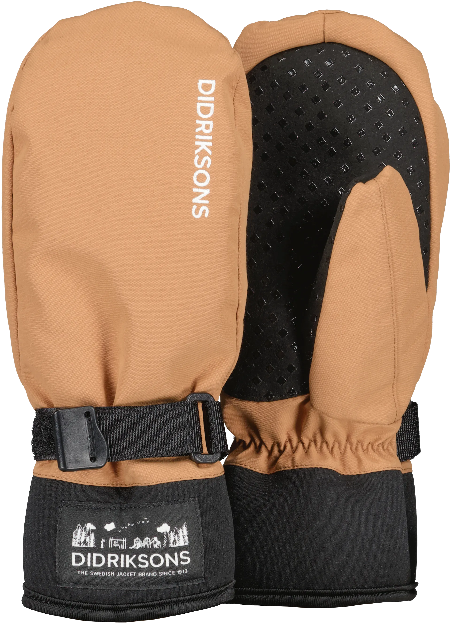 Didriksons Kids' Lovas Mitten, Almond Brown, 4 Didriksons Kids' Lovas Mitten, Almond Brown, 4