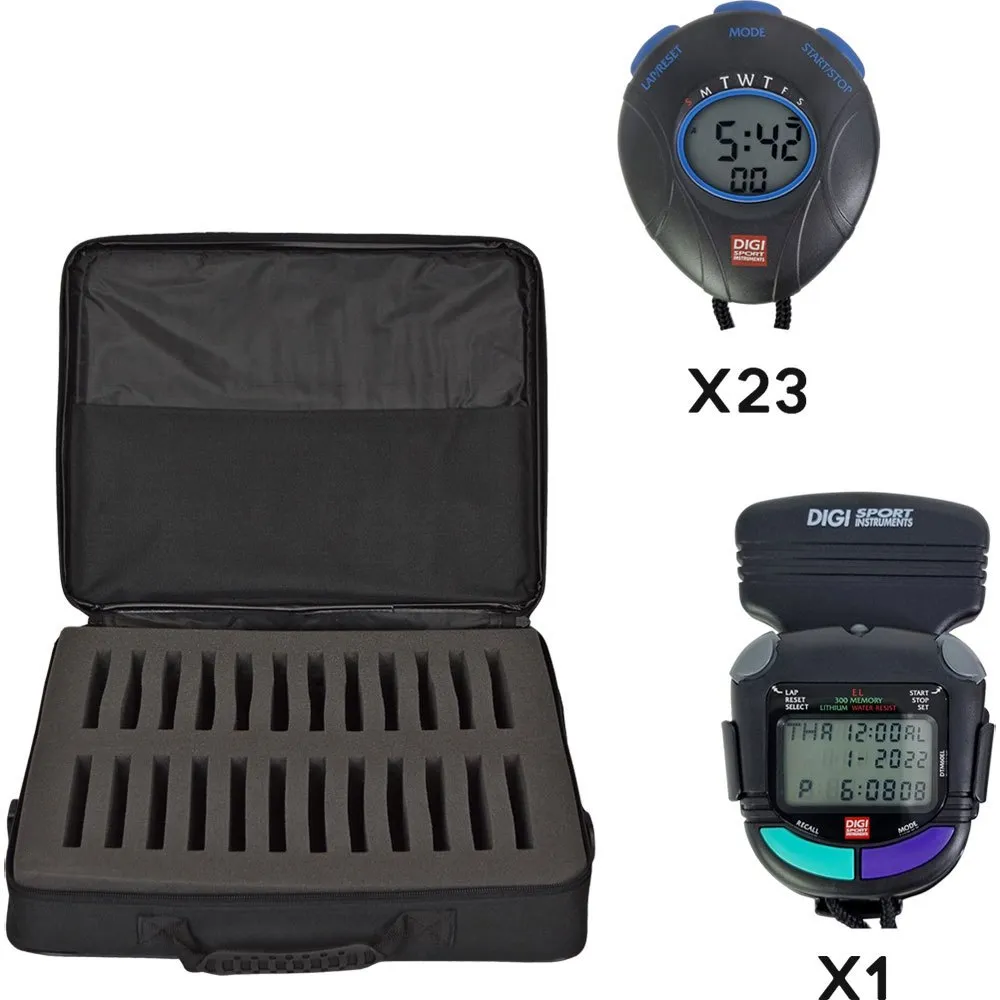 Digi Sport Instruments 23 Dt1+1dtm60el Stoppur+mjuk Väska unisex, Black, One Size