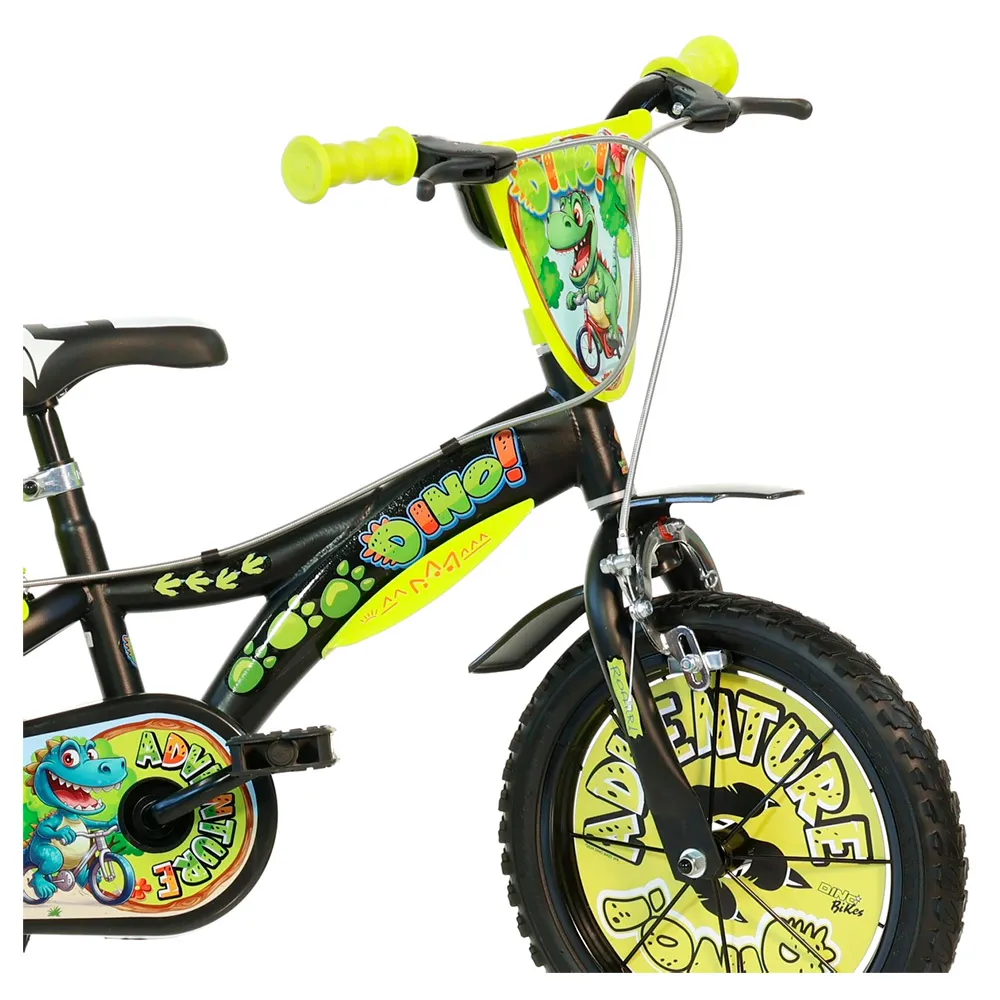 Dino Bikes Dino Adventure 14´´ Cykel, Black / yellow, 4-6Y