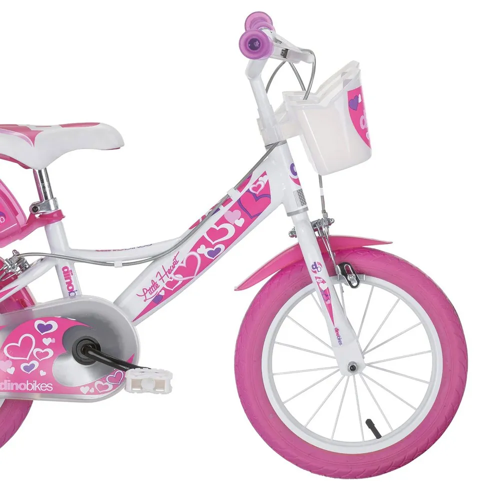 Dino Bikes Hearts 16´´ Cykel, White, 5-7Y Dino Bikes Hearts 16´´ Cykel, White, 5-7Y