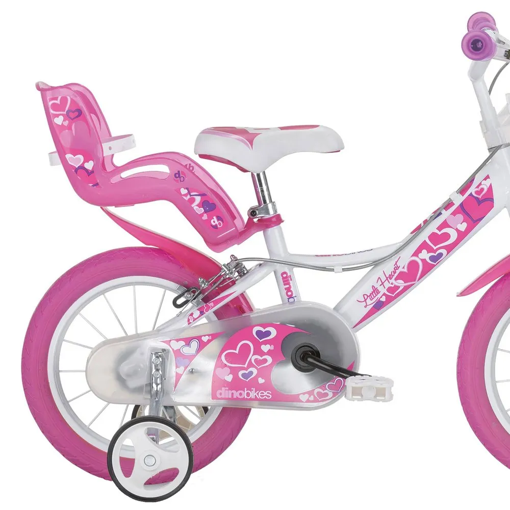 Dino Bikes Hearts 16´´ Cykel, White, 5-7Y Dino Bikes Hearts 16´´ Cykel, White, 5-7Y