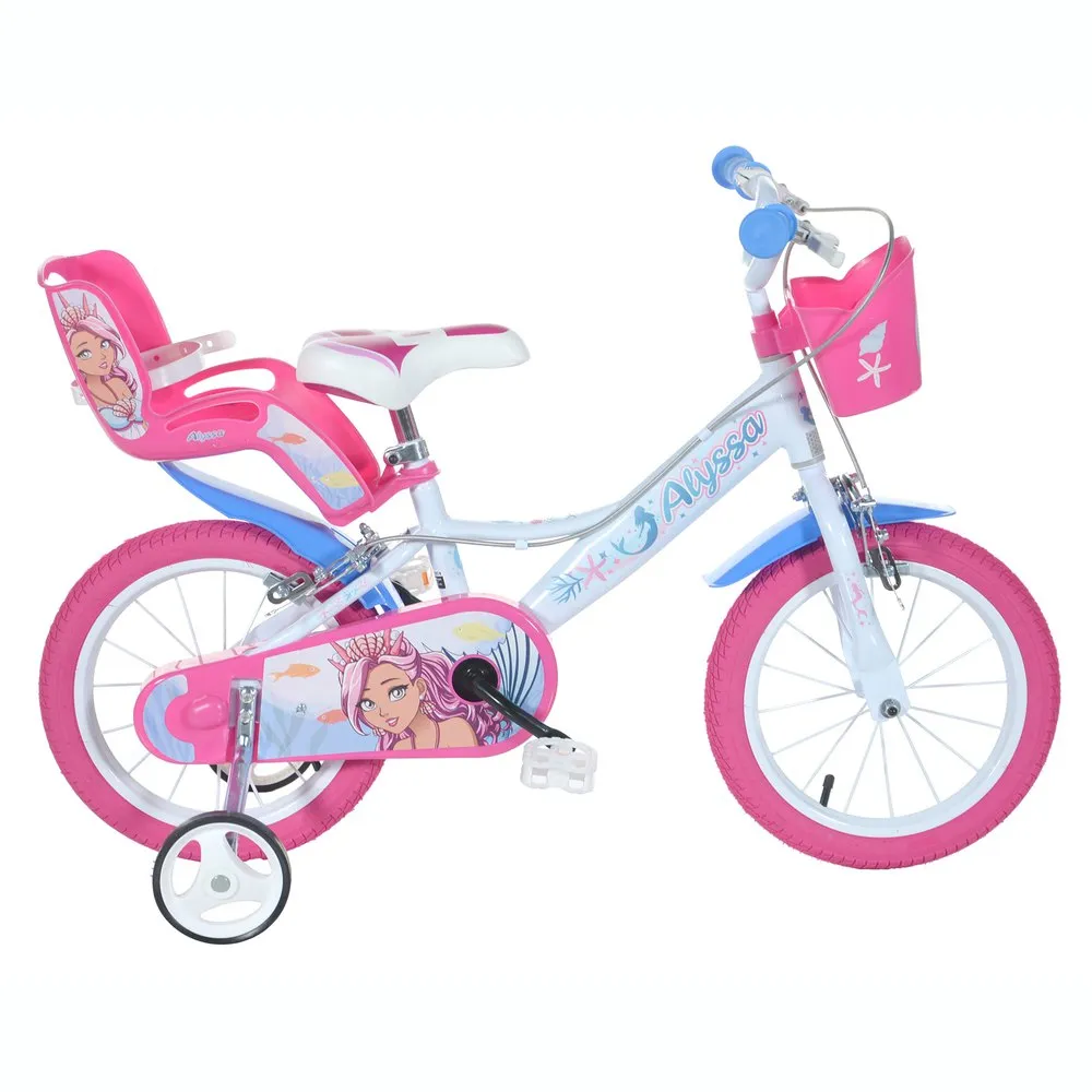 Dino Bikes Mermaid Alyssa 14´´ Cykel, White, 4-6Y Dino Bikes Mermaid Alyssa 14´´ Cykel, White, 4-6Y