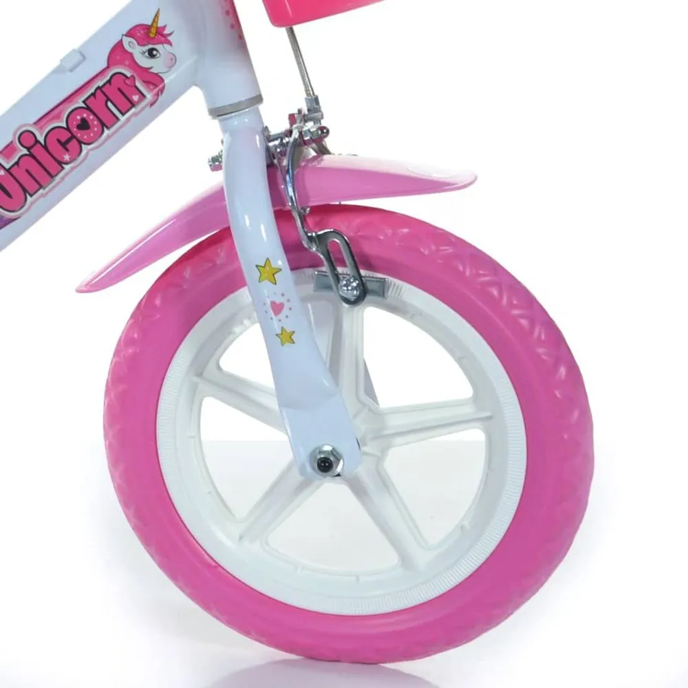 Dino Bikes Unicorn 12 Cykel, Pink, 3-5Y