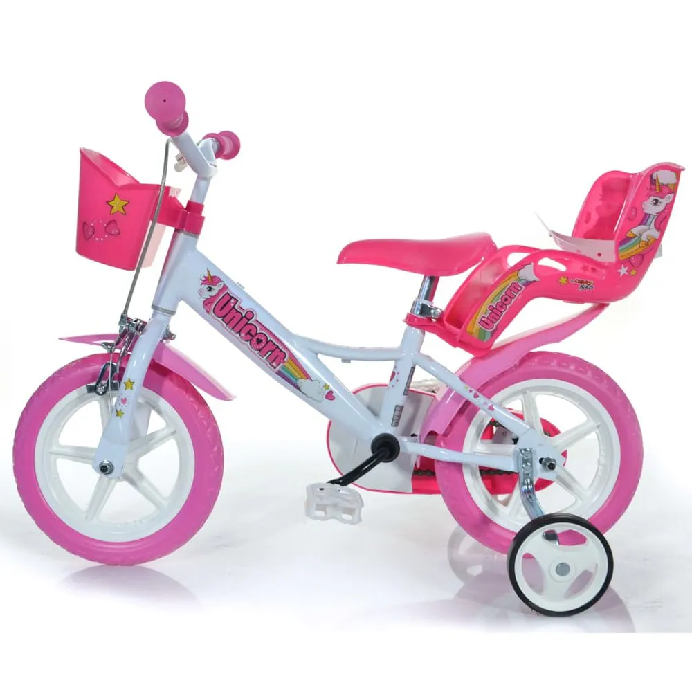 Dino Bikes Unicorn 12 Cykel, Pink, 3-5Y