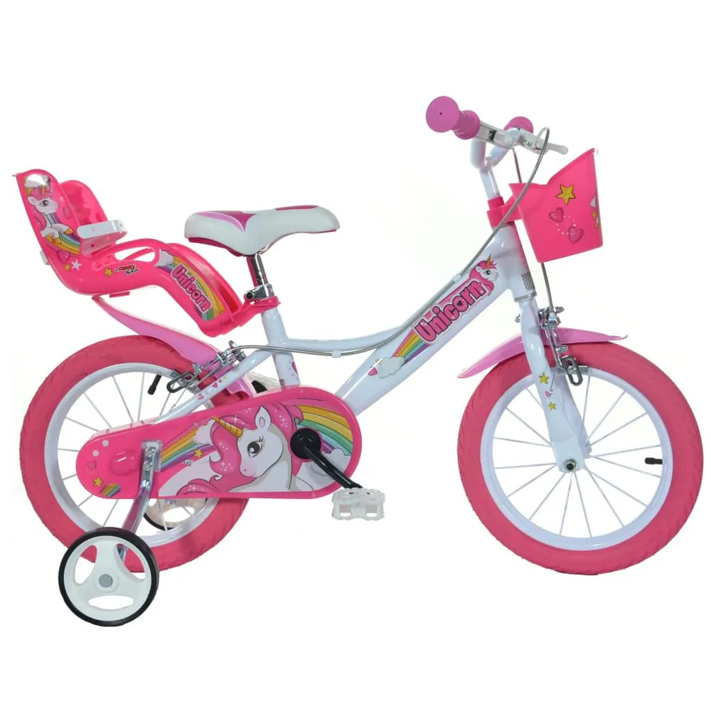 Dino Bikes Unicorn 14 Cykel, Pink, 4-7Y Dino Bikes Unicorn 14 Cykel, Pink, 4-7Y