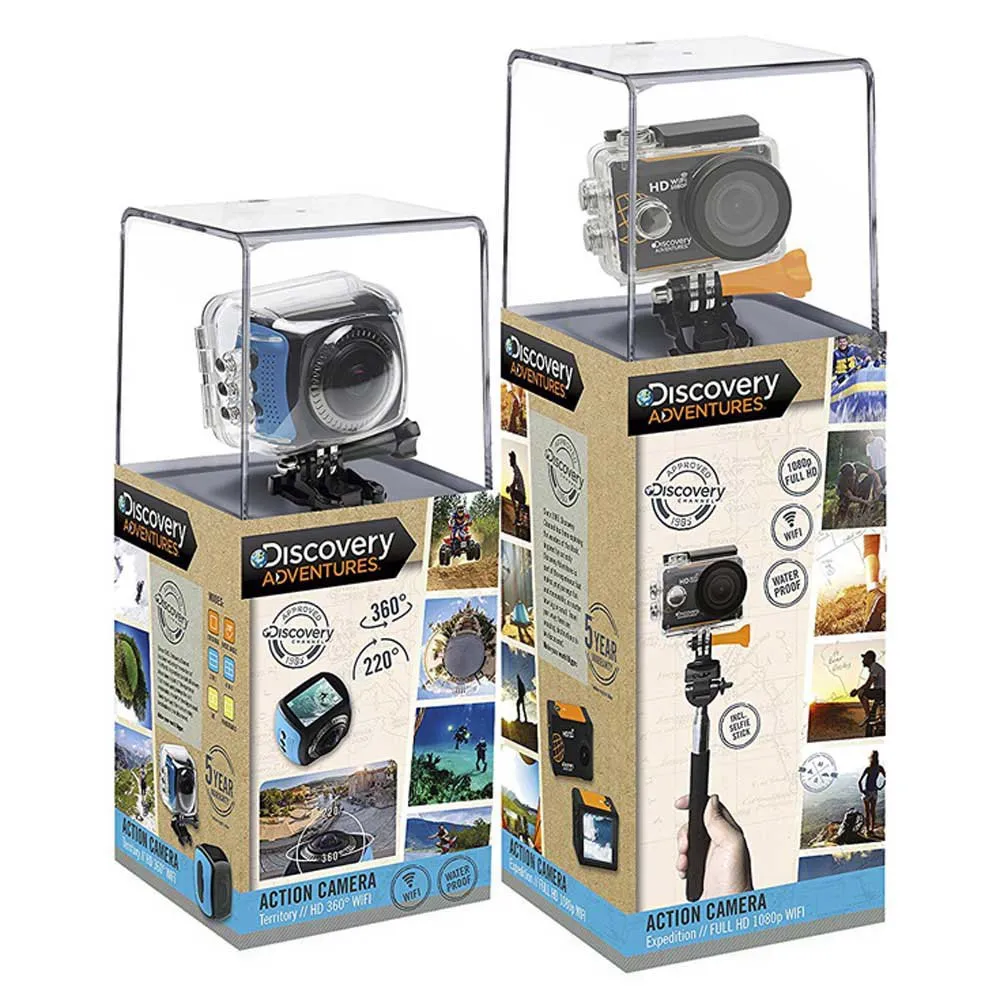 Discovery Sport 360º Actionkamera, Black, One Size, EU Plug 220V