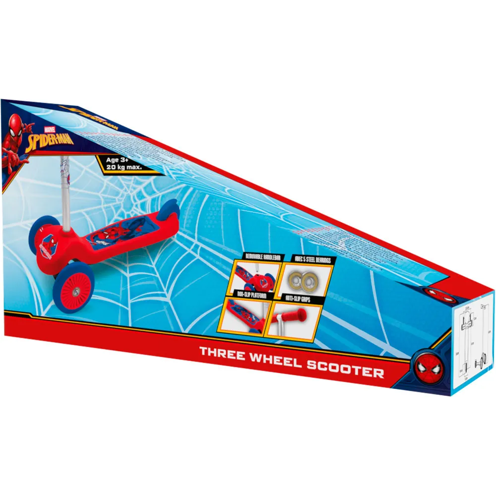 Disney 3 Wheels Balance Spider-man Sparkcykel, Red, One Size