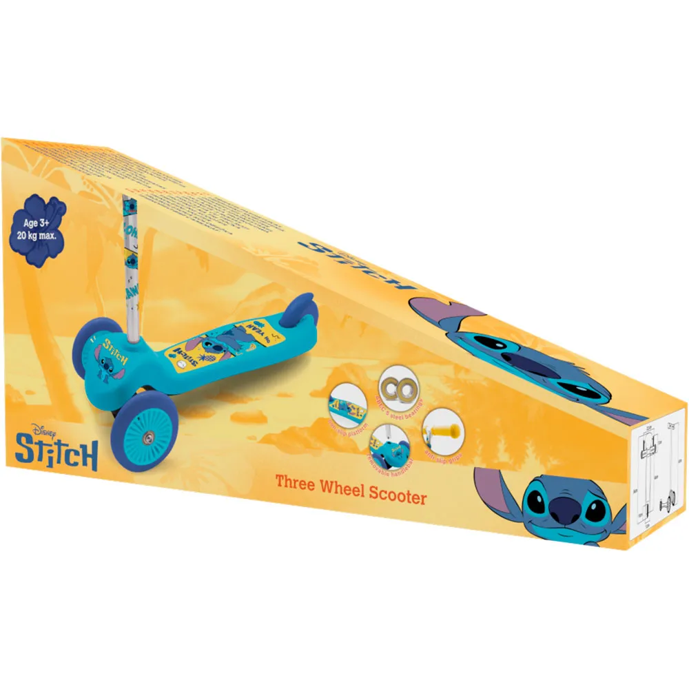 Disney 3 Wheels Balance Stitch Sparkcykel, Light blue, One Size