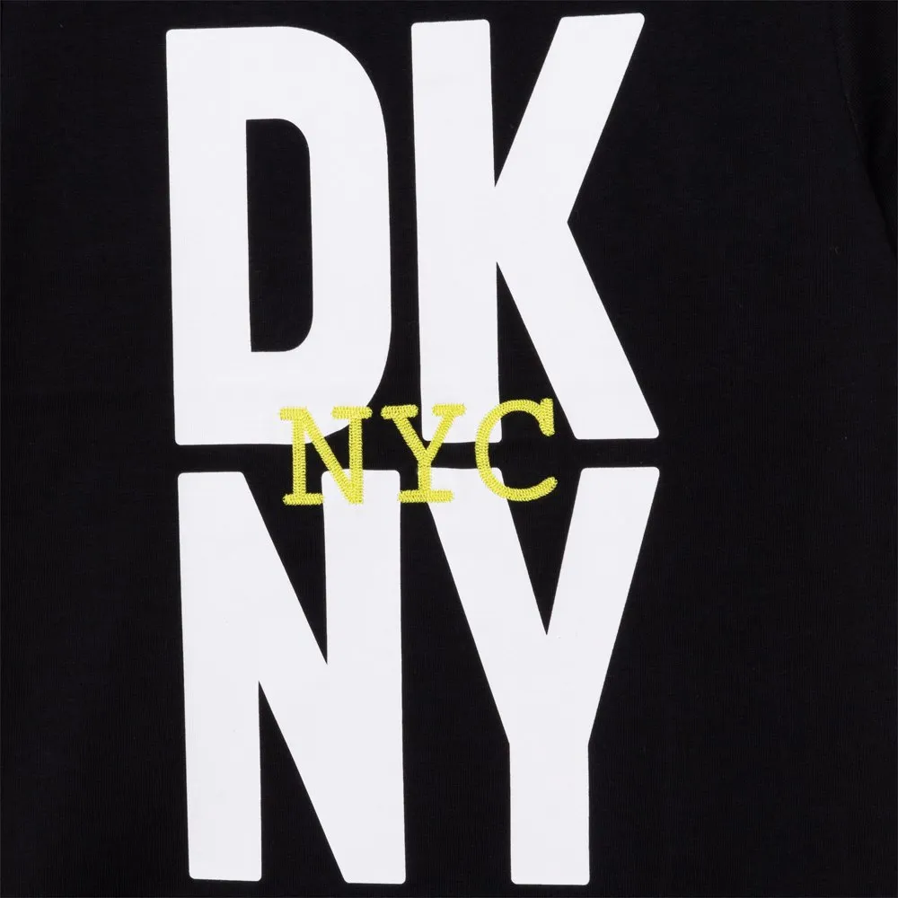 Dkny D25e09 T-shirt Med Korta ärmar, Black, 10Y Dkny D25e09 T-shirt Med Korta ärmar, Black, 10Y
