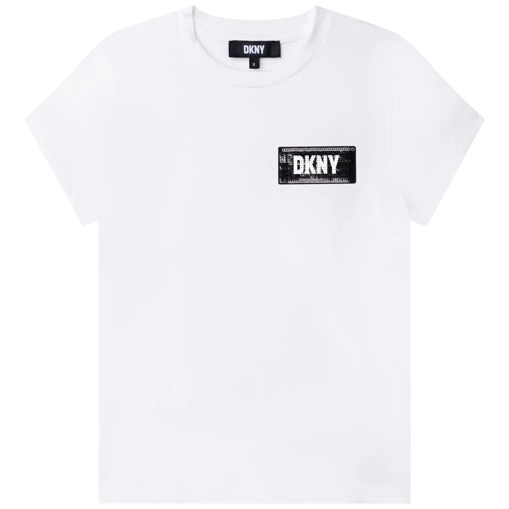 Dkny D35s30 T-shirt Med Korta ärmar, White, 12Y