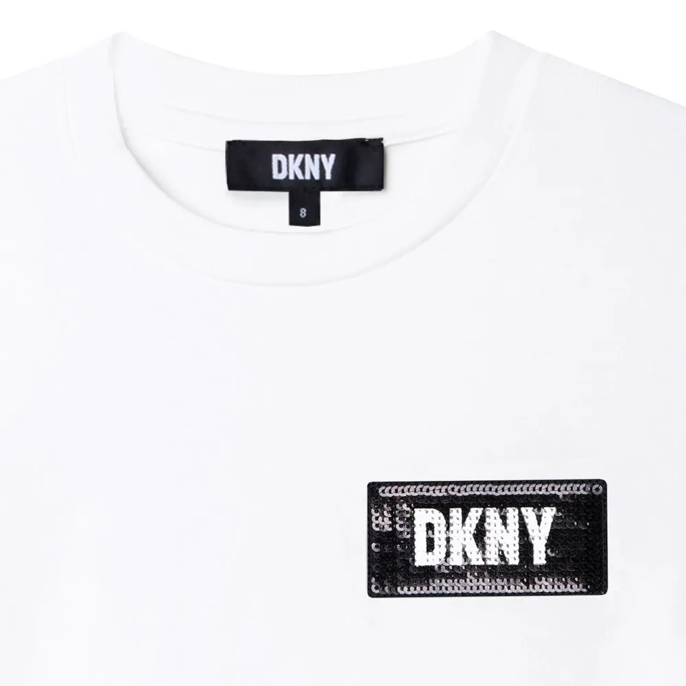 Dkny D35s30 T-shirt Med Korta ärmar, White, 12Y