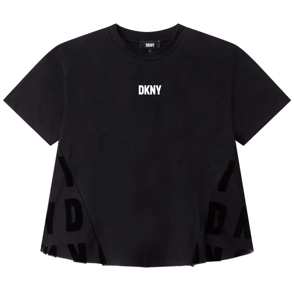 Dkny D35s43 T-shirt Med Korta ärmar, Black, 8Y Dkny D35s43 T-shirt Med Korta ärmar, Black, 8Y
