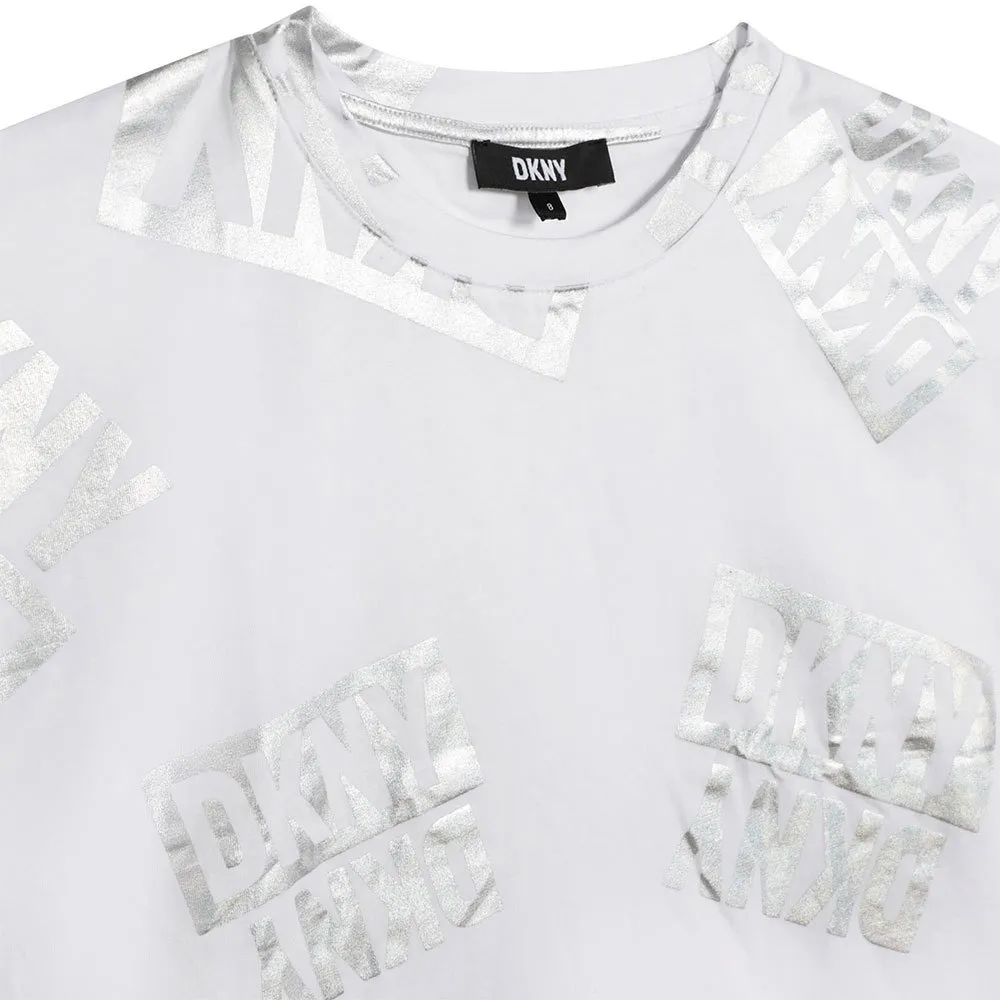 Dkny D35s77 T-shirt Med Korta ärmar, White, 16Y