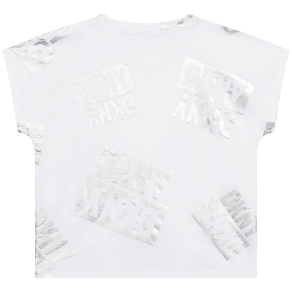 Dkny D35s77 T-shirt Med Korta ärmar, White, 16Y