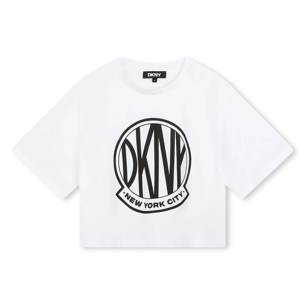 Dkny D60244 T-shirt Med Korta ärmar, White, 16Y