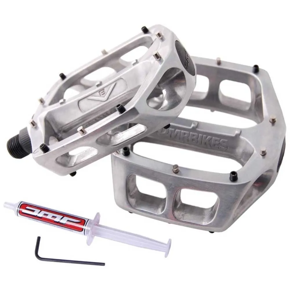DMR V8 Classic Flat Cykelpedaler, Polished silver, One Size