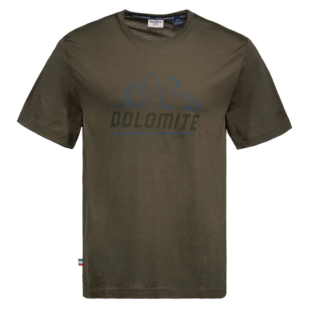 Dolomite Cristallo Merino Ss T-shirt Med Korta ärmar, Burnished green