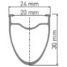 DT Swiss Ar 1600 Spline 30 650b Cl Disc Tubeless Framhjul För Landsvägscykel, Black, 12 x 100mm