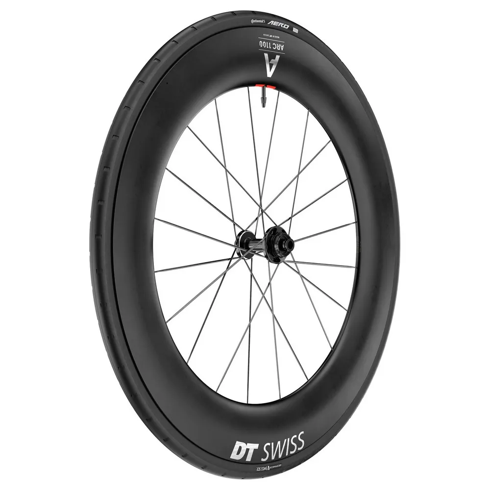 DT Swiss Arc 1100 Dicut 85 Cl Disc Tubeless + Continental Aero 111 26-622 Framhjul För Landsvägscykel, Black, 12 x 100mm DT Swiss Arc 1100 Dicut 85 Cl Disc Tubeless + Continental Aero 111 26-622 Framhjul För Landsvägscykel, Black, 12 x 100mm