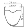 DT Swiss E 1800 Spline Disc Cl Tubeless Presta 26-35mm Framhjul För Landsvägscykel, Black, 12 x 100mm