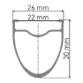 DT Swiss Er 1600 Spline 30 Disc Tubeless Landsvägscykelns Bakhjul