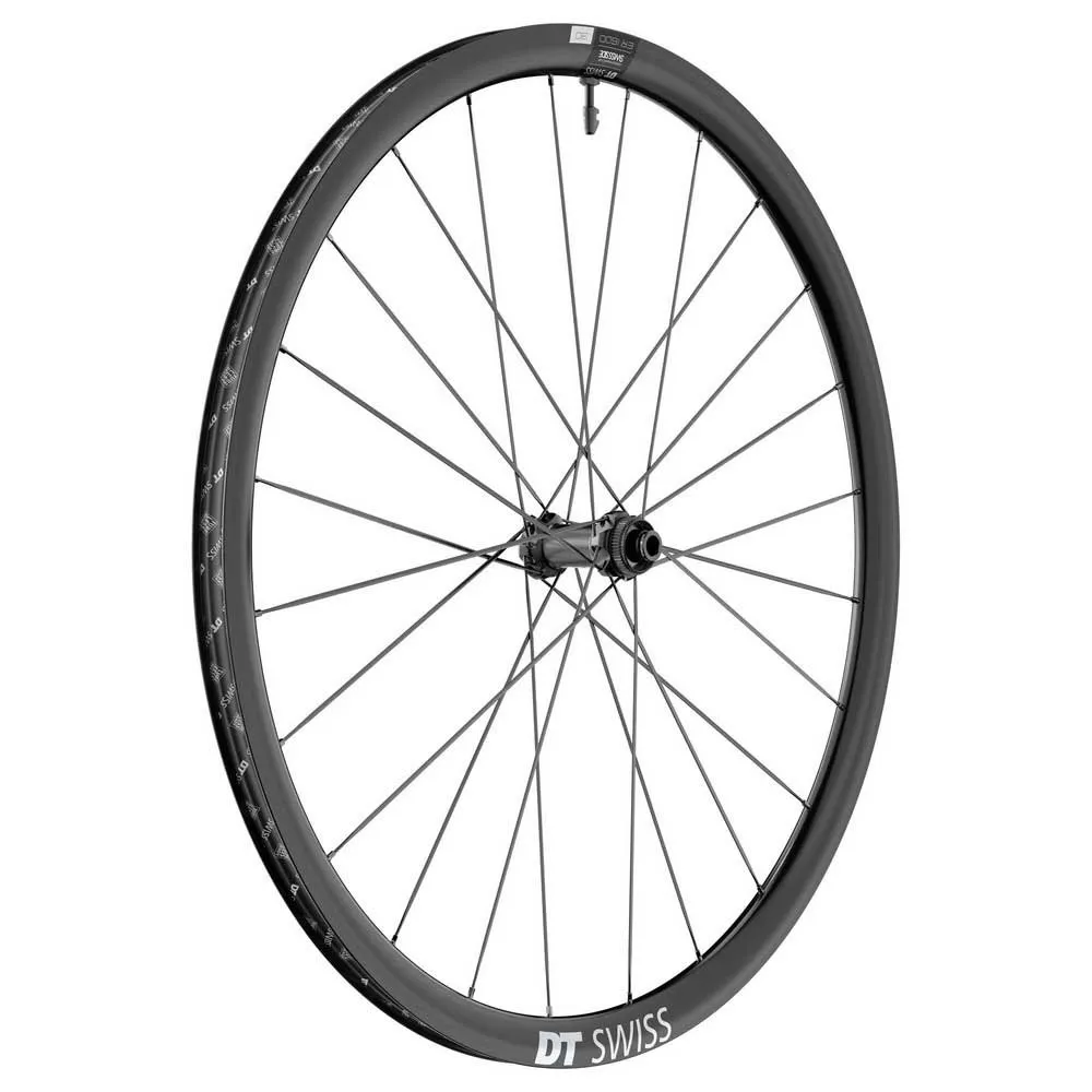 DT Swiss Er 1600 Spline Disc Cl Tubeless Presta 26-35mm Framhjul För Landsvägscykel, Black, 12 x 100mm