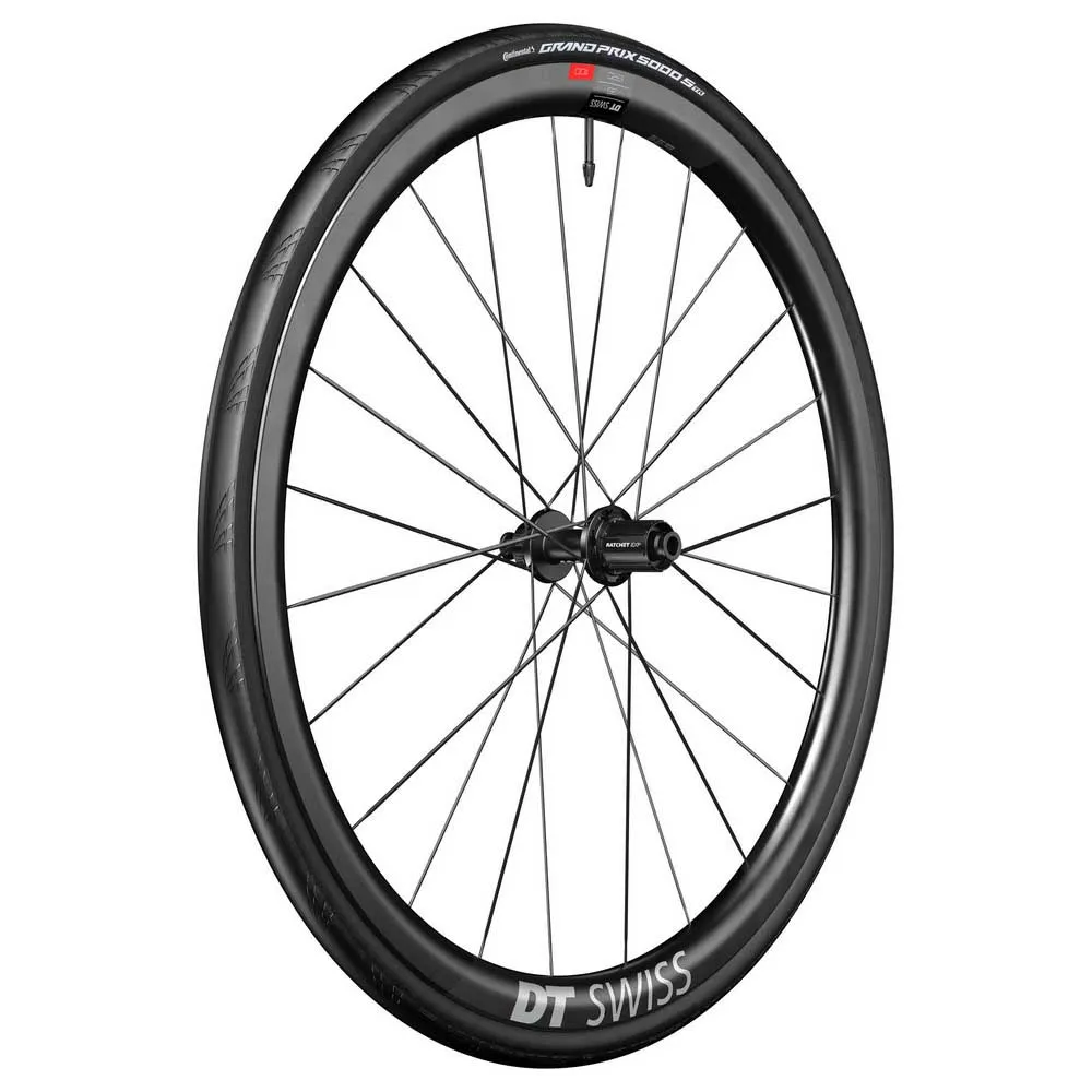 DT Swiss Erc 1100 Dicut 35 Disc Cl Tubeless + Continental Gp5000 Str 700 X 30 Landsvägscykelns Bakhjul, Black, 12 x 142mm, Shimano/Sram HG