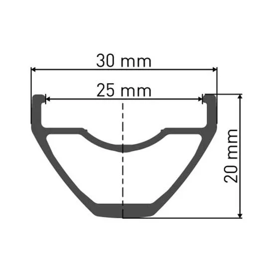 DT Swiss H 522 25 Mm 622-25 Fälg, Black, 29" 28H