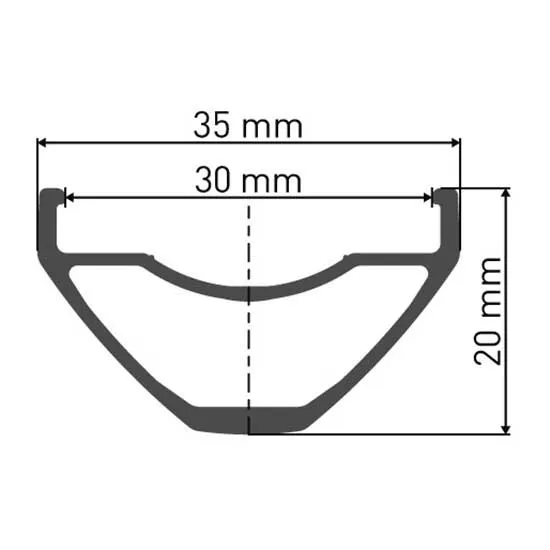 DT Swiss H 552 30 Mm Fälg, Black, 29" 28H DT Swiss H 552 30 Mm Fälg, Black, 29" 28H