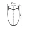 DT Swiss Hec 1400 Spline 19 Cl Disc Tubeless Framhjul För Landsvägscykel