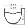 DT Swiss Hg 1800 Spline 24 Cl Disc Tubeless Framhjul För Landsvägscykel, Black, 12 x 100mm