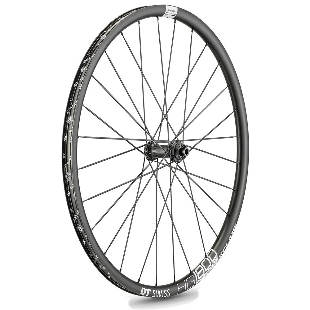 DT Swiss Hg 1800 Spline 24 Cl Disc Tubeless Framhjul För Landsvägscykel, Black, 12 x 100mm